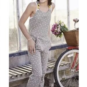 Matilda Jane 465 Gray White Yellow FloralStardust Overalls